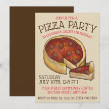 Deep Dish Pepperoni Pizza Pie Birthday Party