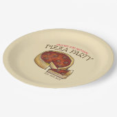 Deep Dish Pepperoni Pizza Pie Birthday Party Papieren Bordje (Gekanteld)