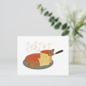 Deep Dish Pizza Briefkaart (Staand voorkant)