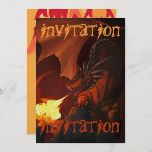 Deep Down Dragon - Kunst van Nekoni nodigt uit Kaart (Voorkant / Achterkant)