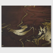 Deep Earth Gold Marble Brown Abstract Cadeaupapier (Vlak)
