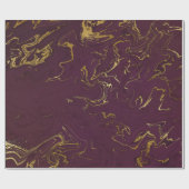 Deep Earth Gold Marble Plum Paars Cadeaupapier (Vlak)