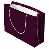 Deep Eggplant Large Gift Bag - Glossy Large Cadeautasje (Achterkant Gekanteld)