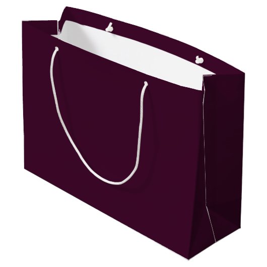 Deep Eggplant Large Gift Bag - Glossy Large Cadeautasje (Achterkant Gekanteld)