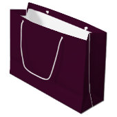 Deep Eggplant Large Gift Bag - Glossy Large Cadeautasje (Voorkant Gekanteld)