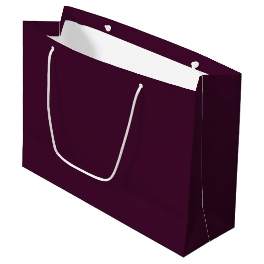 Deep Eggplant Large Gift Bag - Glossy Large Cadeautasje (Voorkant Gekanteld)