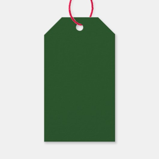 Deep Elegant Green - Solid Gift Labels Cadeaulabel (Voorkant)