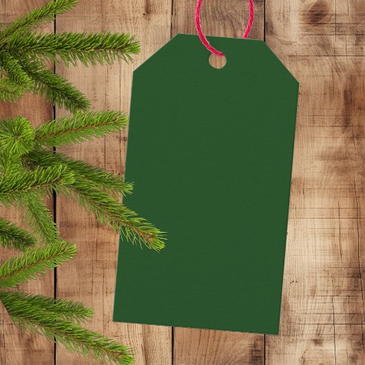 Deep Elegant Green - Solid Gift Labels Cadeaulabel