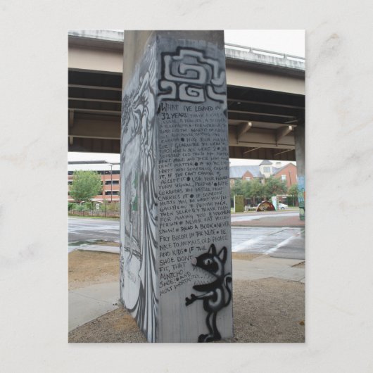 Deep Ellum Graffiti Art # 9 Briefkaart (Voorkant)