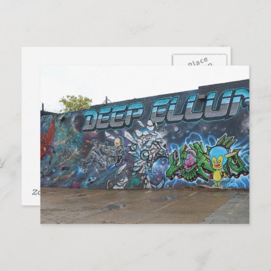 Deep Ellum Graffiti Artwork # 4 Briefkaart (Voorkant / Achterkant)