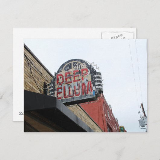Deep Ellum Sign Briefkaart (Voorkant / Achterkant)