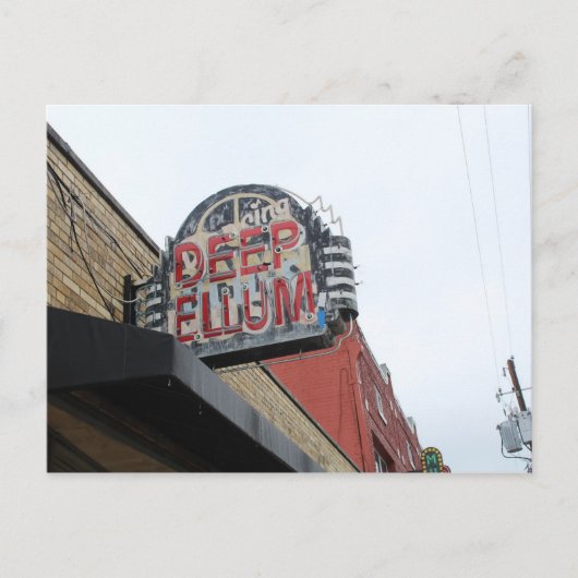 Deep Ellum Sign Briefkaart (Voorkant)