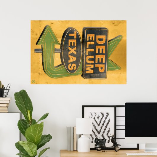 Deep Ellum Texas Poster (Thuiskantoor)