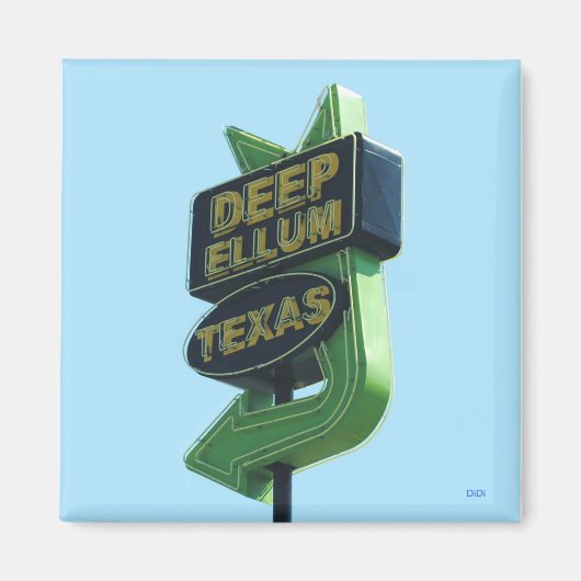 DEEP ELLUM TEXAS teken magneet (Voorkant)