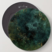 Deep Emerald Elegant Ronde Button 6,0 Cm (Voorkant /achterkant)