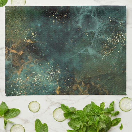 Deep Emerald Elegant Theedoek (Gevouwen)