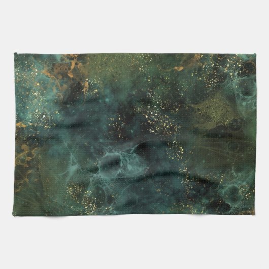 Deep Emerald Elegant Theedoek (Horizontaal)