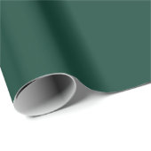Deep Emerald Green Festive Christmas Solid Color Cadeaupapier (Rol Hoek)