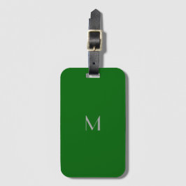 Deep Emerald Green - monogram toevoegen Bagagelabel