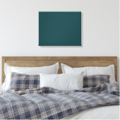 Deep Emerald Green Solid Trend Color Achtergrond Canvas Afdruk (Insitu (Slaapkamer))