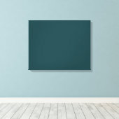 Deep Emerald Green Solid Trend Color Achtergrond Canvas Afdruk (Insitu (Houten vloer))