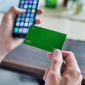 Deep Emerald Green Visitekaartje