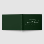 Deep Emerald Minimalist Guestbook for Weddings Gastenboek (Volledig)