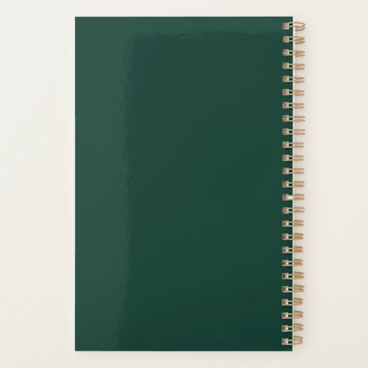 Deep Emerald Personalized Planner (Achterkant)