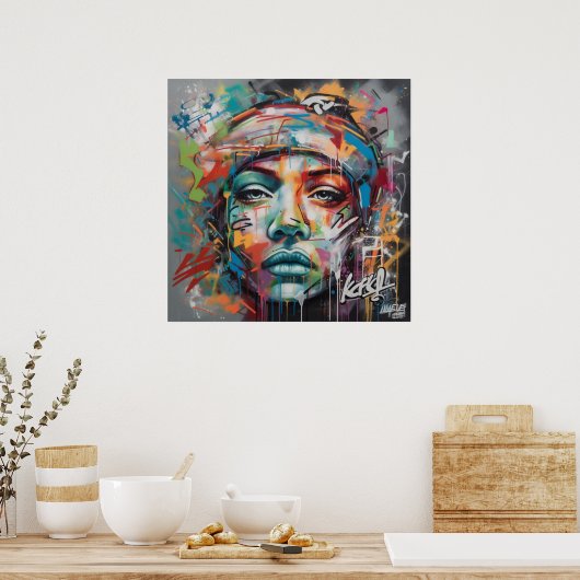 Deep en Intriguing Graffiti Art Poster (Keuken)