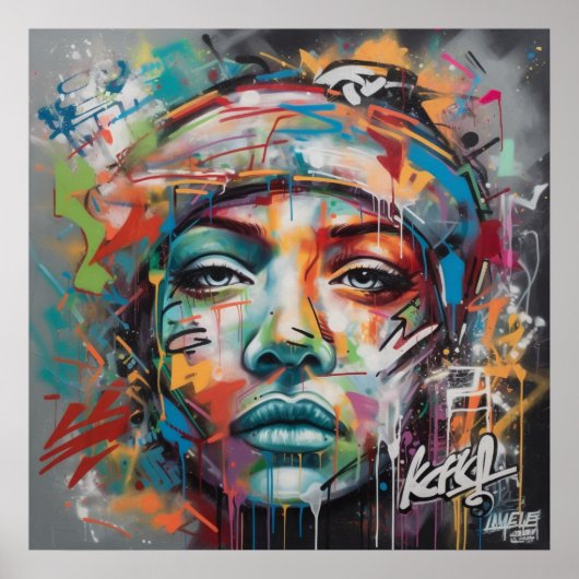 Deep en Intriguing Graffiti Art Poster (Voorkant)