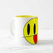 Deep Face Fun Tweekleurige Koffiemok (Voorkant links)
