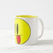 Deep Face Fun Tweekleurige Koffiemok (Voorkant rechts)