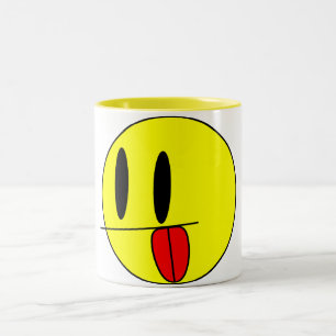 Deep Face Fun Tweekleurige Koffiemok