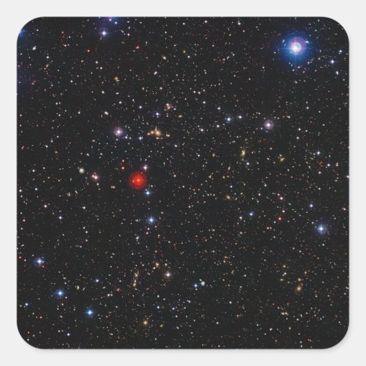 Deep Field Afbeelding Galaxy Supercluster Abell 90 Vierkante Sticker (Voorkant)