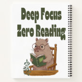 Deep Focus Zero Reading Capybara-Notitieboek | gra Notitieboek (Achterkant)