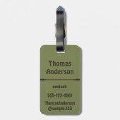 Deep Forest Color Combination Bagagelabel (Achterkant verticaal)