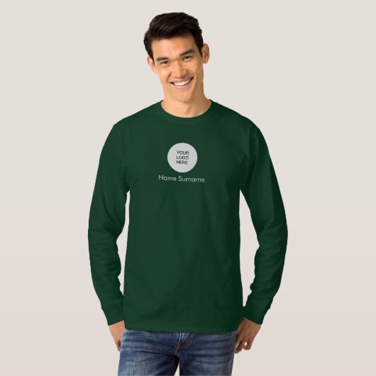 Deep Forest Green Add Upload Logo here Mannen T-shirt (Voorkant volledig)