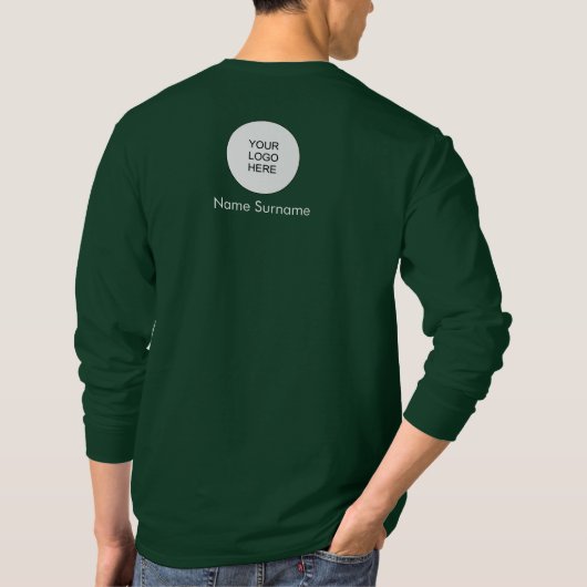 Deep Forest Green Add Upload Logo here Mannen T-shirt (Achterkant)