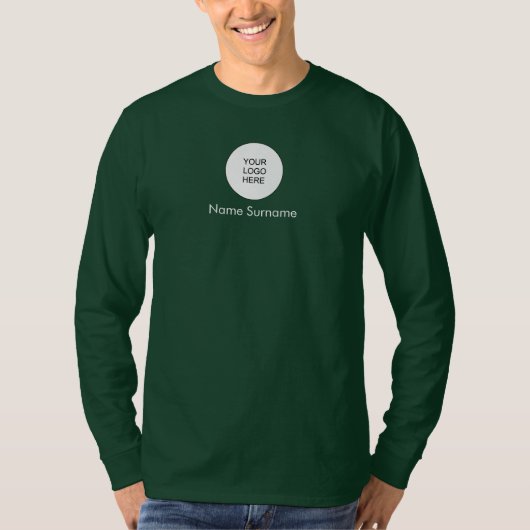 Deep Forest Green Add Upload Logo here Mannen T-shirt (Voorkant)
