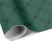 Deep Forest Green and Black Diagonal Plaid Cadeaupapier (Rol Hoek)