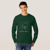 Deep Forest Green Business voegt uw Logo met naam  T-shirt (Voorkant volledig)