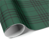 Deep Forest Green en Black Tartan Cadeaupapier (Rol Hoek)