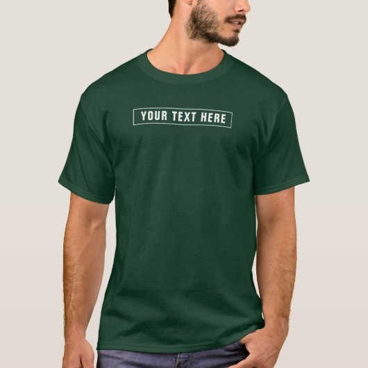 Deep Forest Green Mannen Modern Custom Sjabloon T- T-shirt (Voorkant)