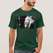 Deep Forest Green Modern Pop Art Lion Sjabloon T-shirt (Voorkant)