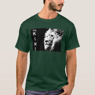 Deep Forest Green Modern Pop Art Lion Sjabloon T-shirt