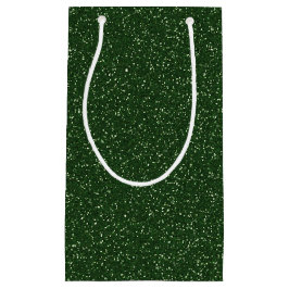 Deep Forest Green Sparkle Glitter Gift Bag Klein Cadeauzakje