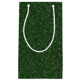 Deep Forest Green Sparkle Glitter Gift Bag Klein Cadeauzakje