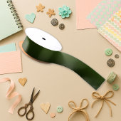 Deep Forest Green Style het hele jaar door Satijnen Lint