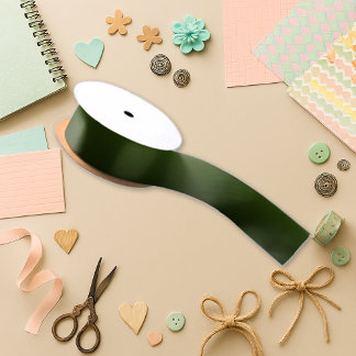 Deep Forest Green Style het hele jaar door Satijnen Lint