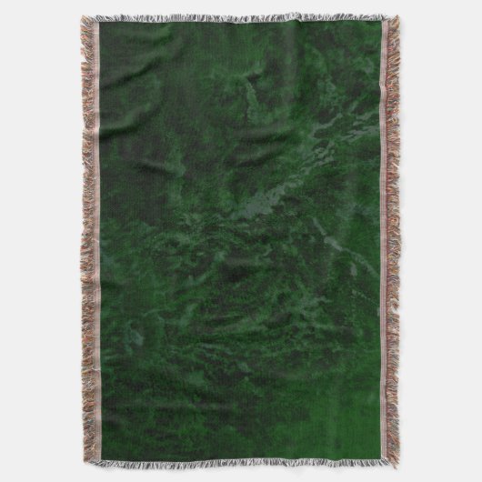 Deep Forest Green Throw Blanket Deken (Voorkant Verticaal)